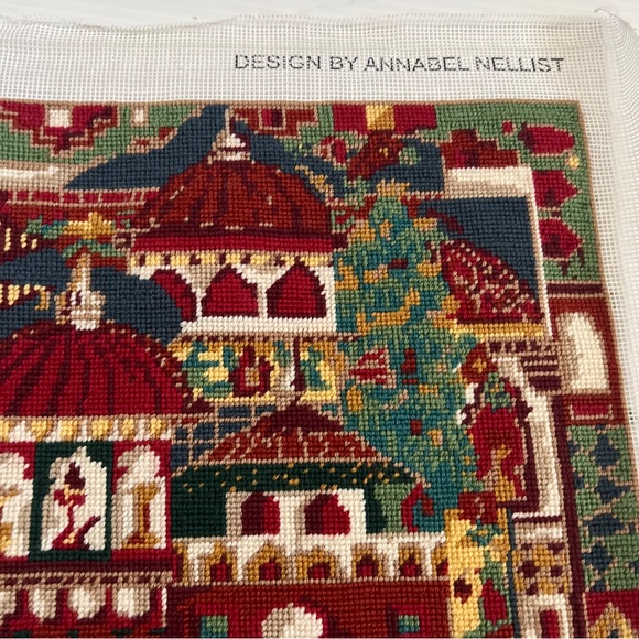 EHRMAN FAIZABAD Needlepoint Completed Finished Tapestry By Annabel Nelliet - Picture 10 of 16